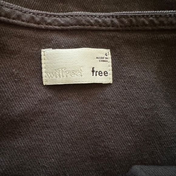 Aritzia Wilfred Free Shasta Button-front Mini Dress fitted bodice size‎ 4 black - Picture 4 of 6